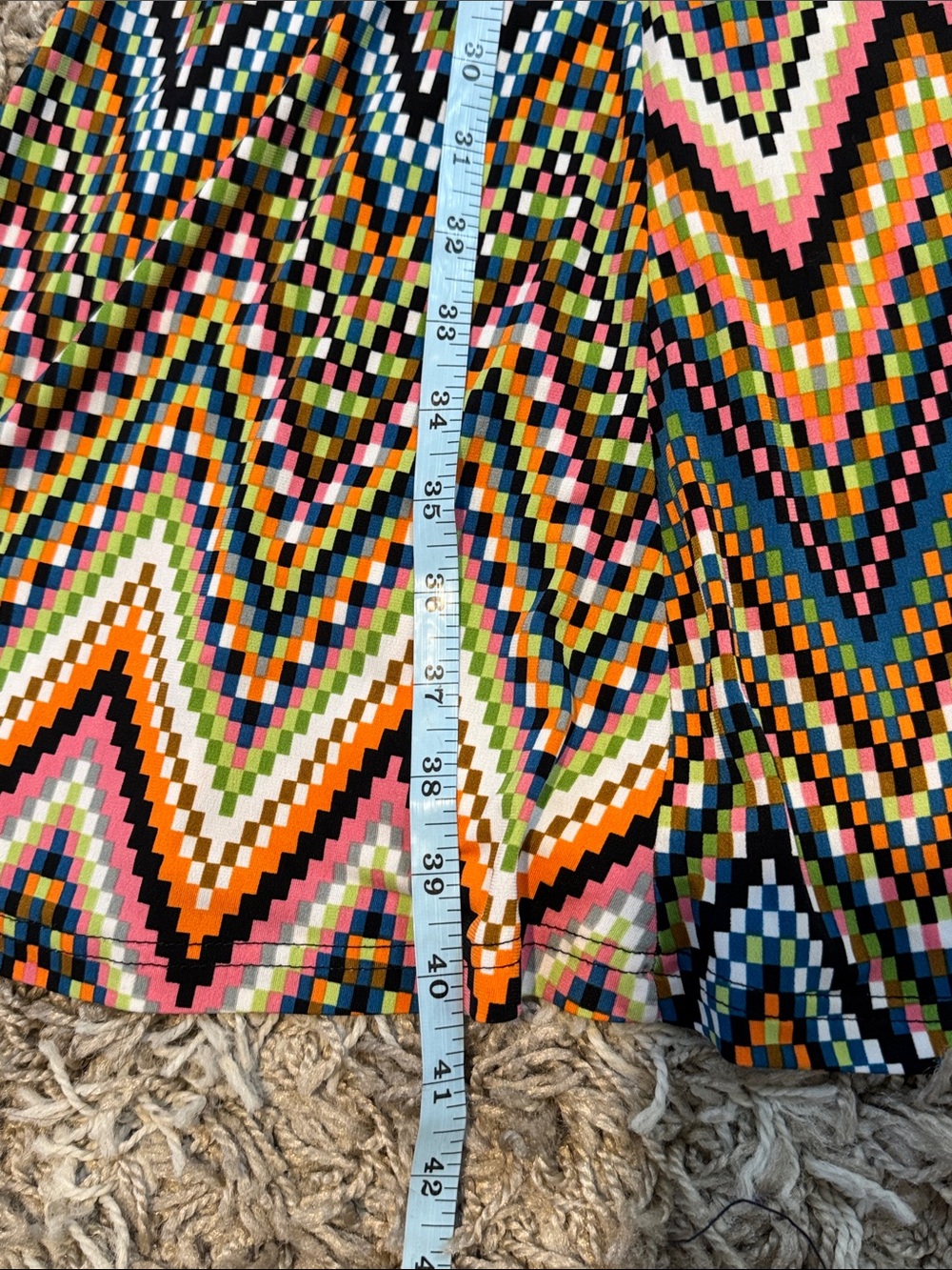 Lennie for Nina Leonard Multicolor Zigzag Chevron Knit Dress No Belt size Medium - Picture 11 of 13
